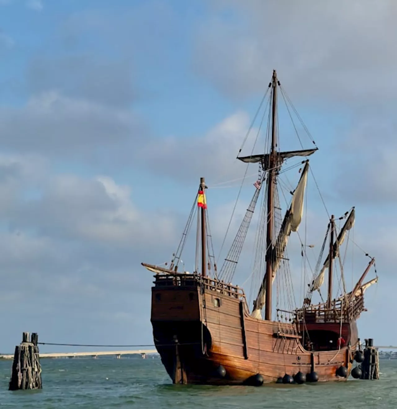 Nao Trinidad replica has bumpy return to St. Augustine after drifting into Bridge of Lions