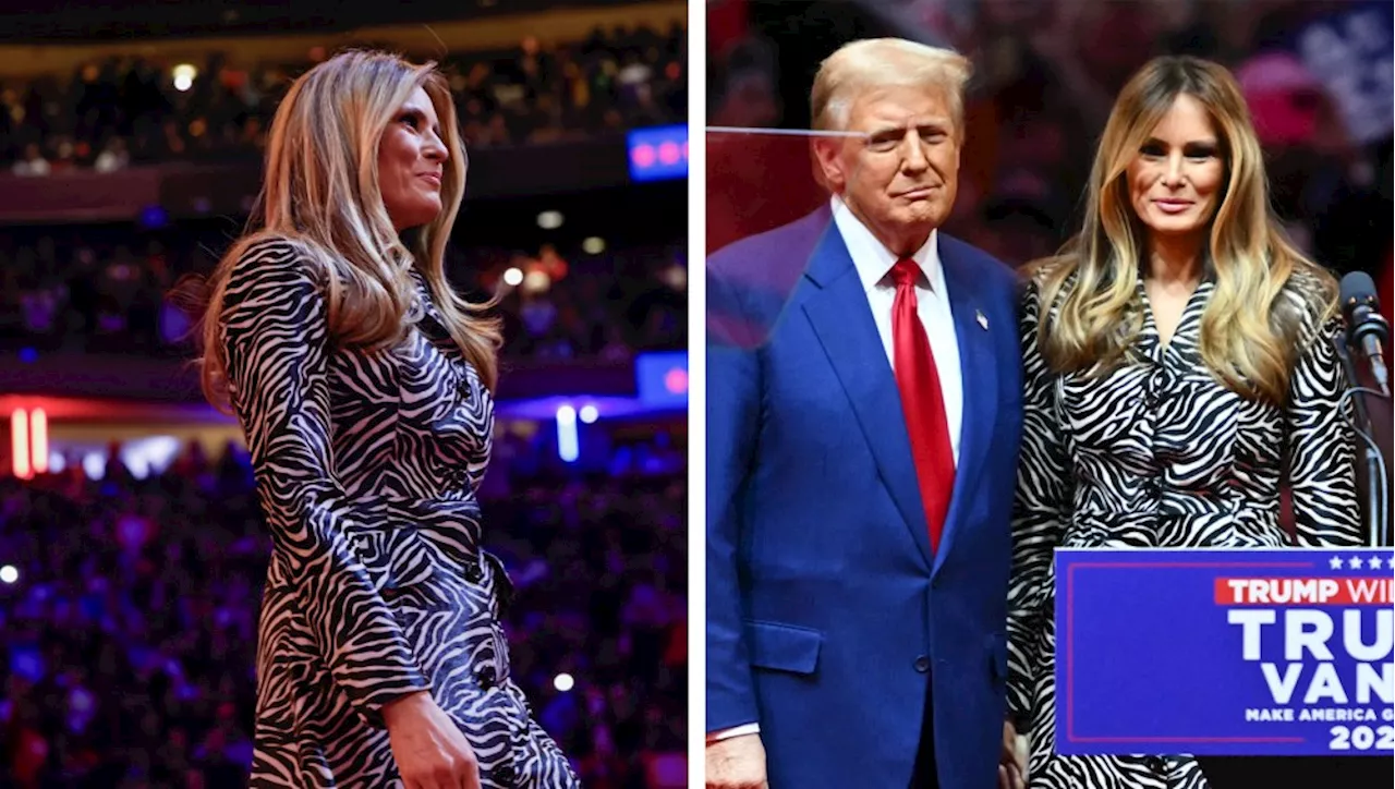 Melania Trump Sports Michael Kors Coat for Surprise Madison Square Garden Rally Appearance