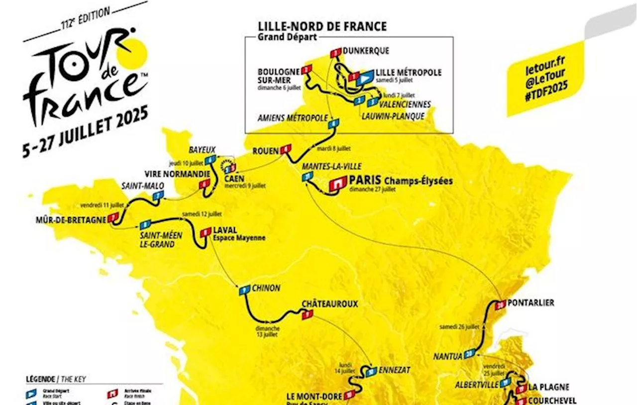 Tour de France 2025 : Découvrez le parcours complet étape par étape