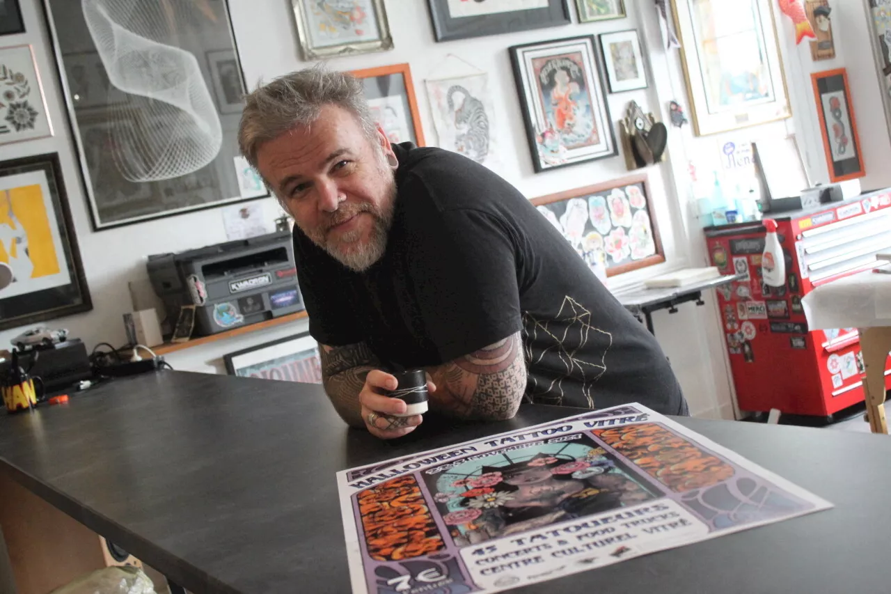 Vitré : ancien dessinateur de BD, Darwin coorganise le salon du tatouage