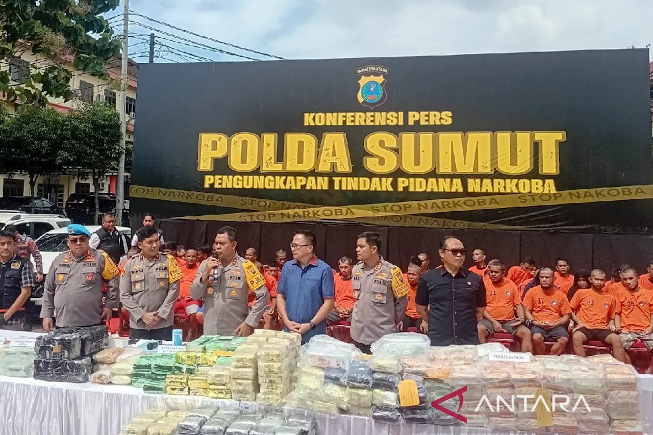 Polda Sumut ungkap 673 kasus pidana narkoba dengan 838 tersangka