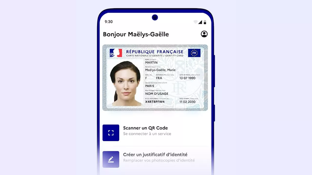 Pour utiliser l'appli France Identité, des millions de Français pourront renouveler leur carte d'identité...