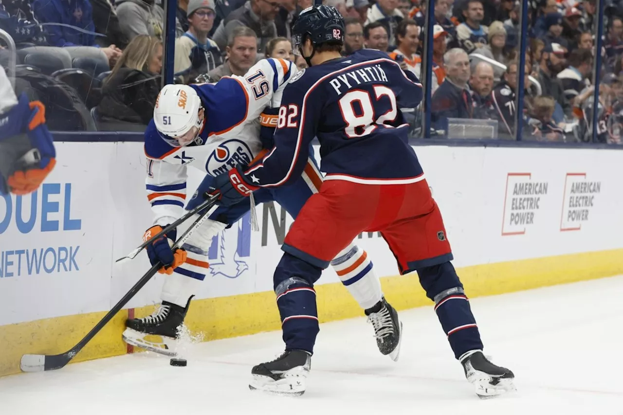 Blue Jackets squash Oilers 6-1, McDavid leaves game with injury