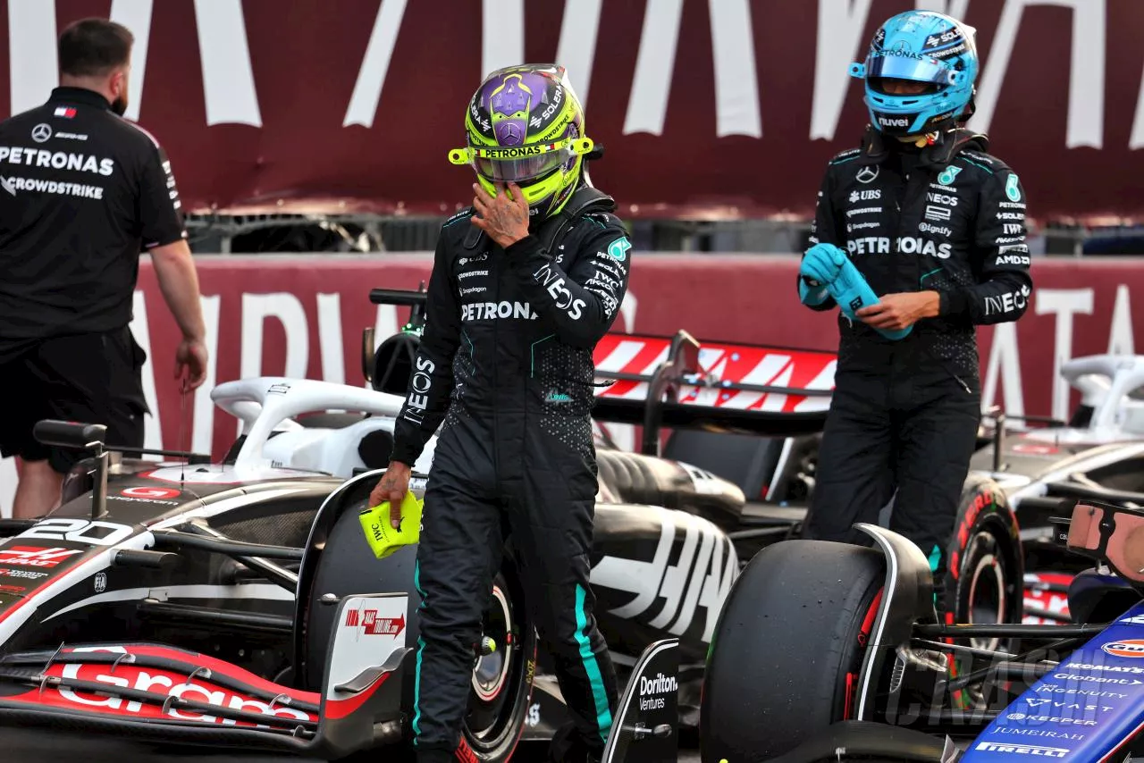 Lewis Hamilton and George Russell describe Mercedes intra-team scrap in Mexico