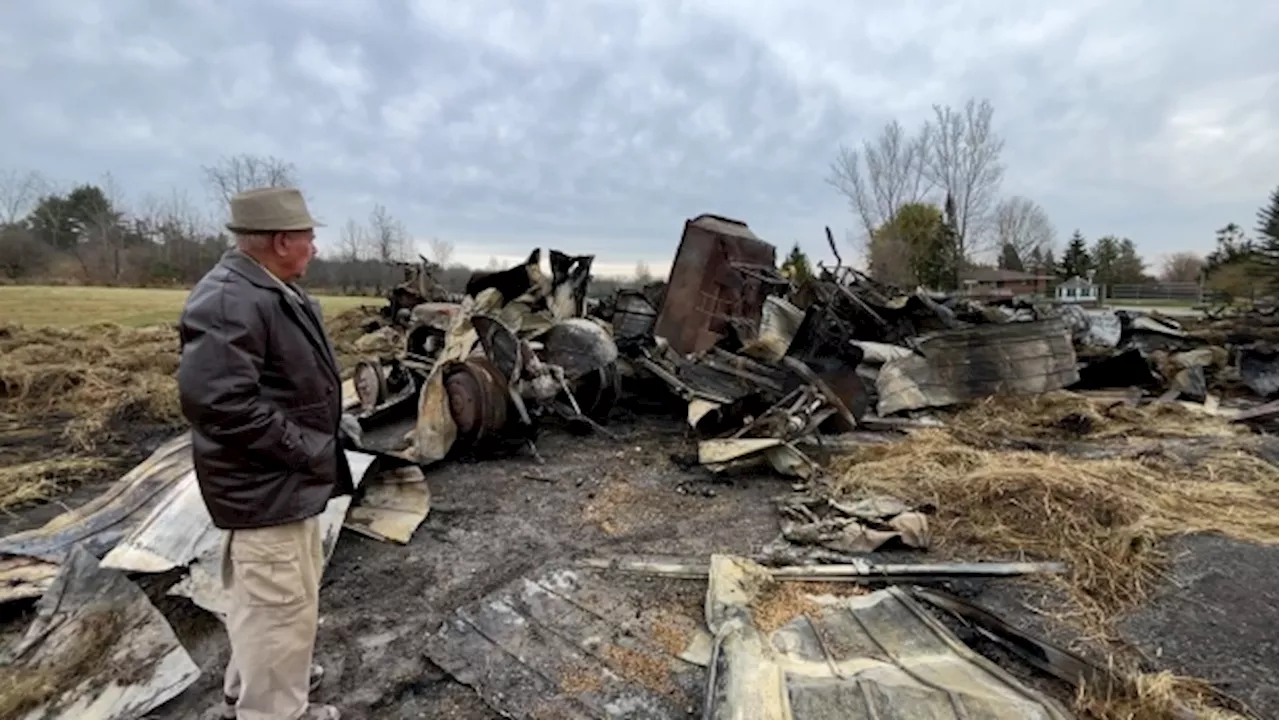 Fire destroys rural west Ottawa barn filled with antiques, carriages