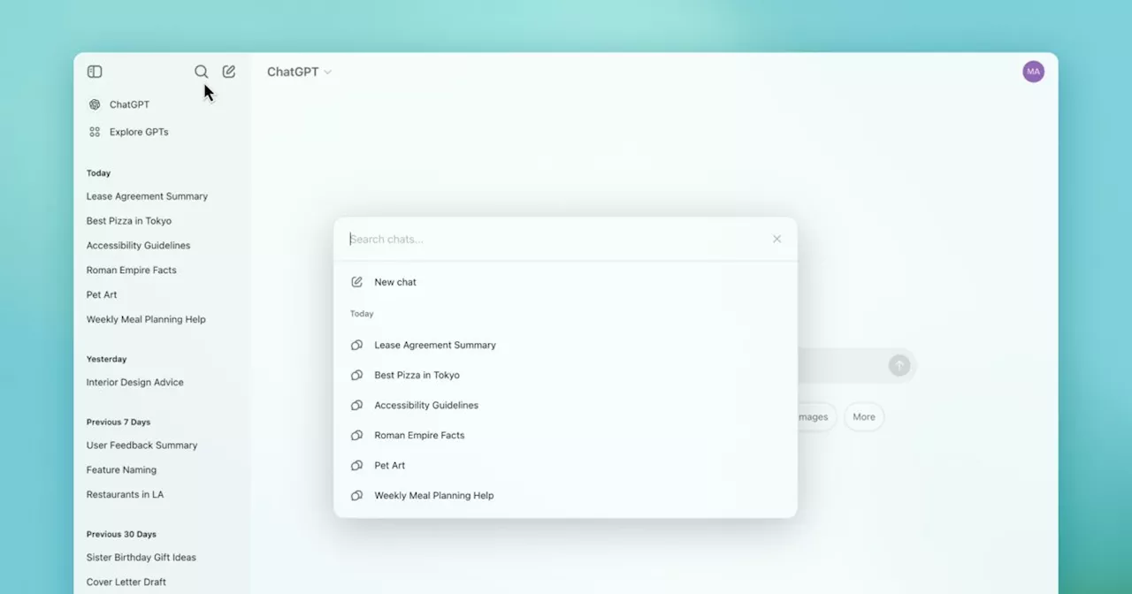 Your ChatGPT conversation history is now searchable