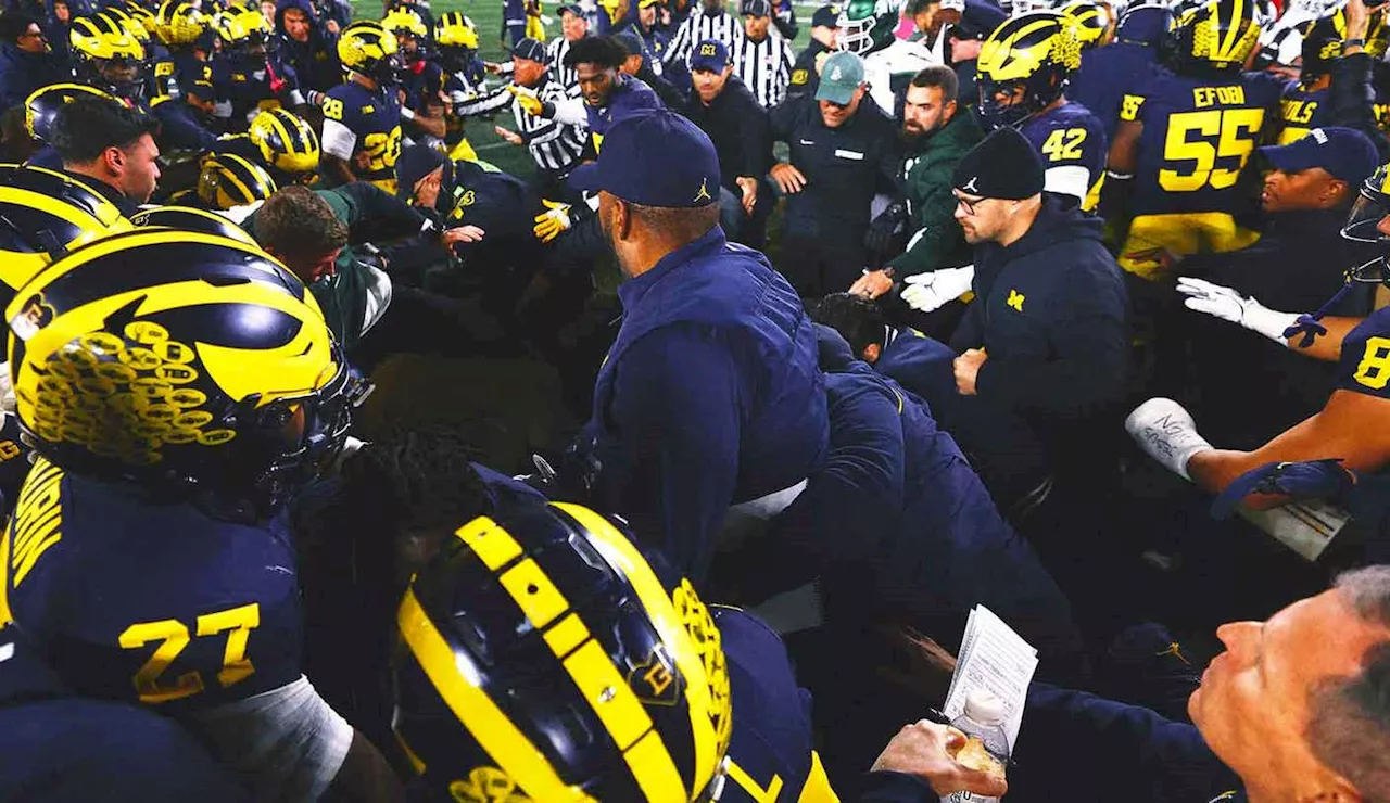 Big Ten taking no disciplinary action for skirmish at end of Michigan vs. Michigan State