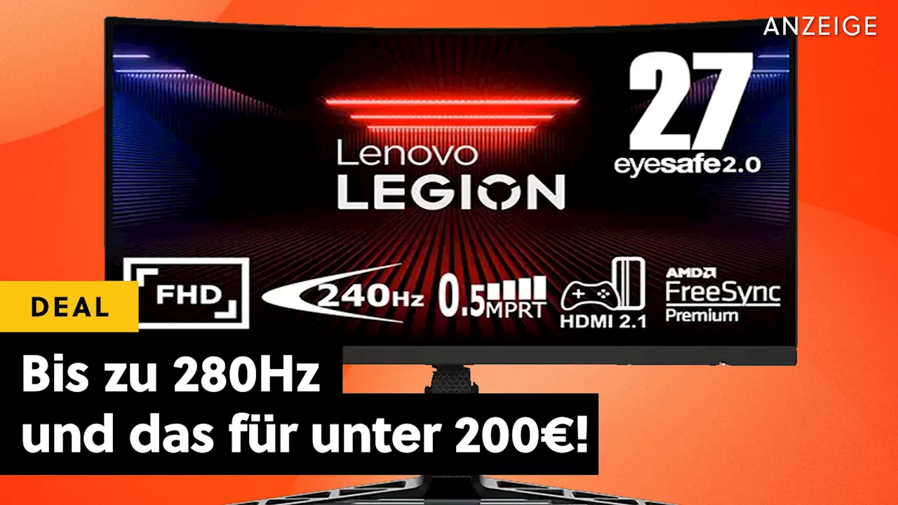 280Hz, nur 0,5ms Reaktionszeit und keine 200€: Dieser Gaming-Monitor ist ein echtes Power-Schnäppchen!