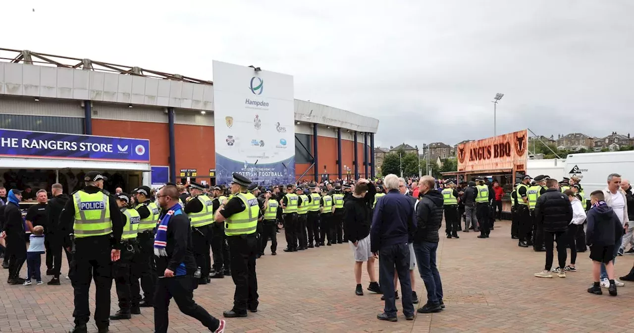 Rangers thug clashed with police after stolen St Johnstone drum sparked Hampden crowd disorder