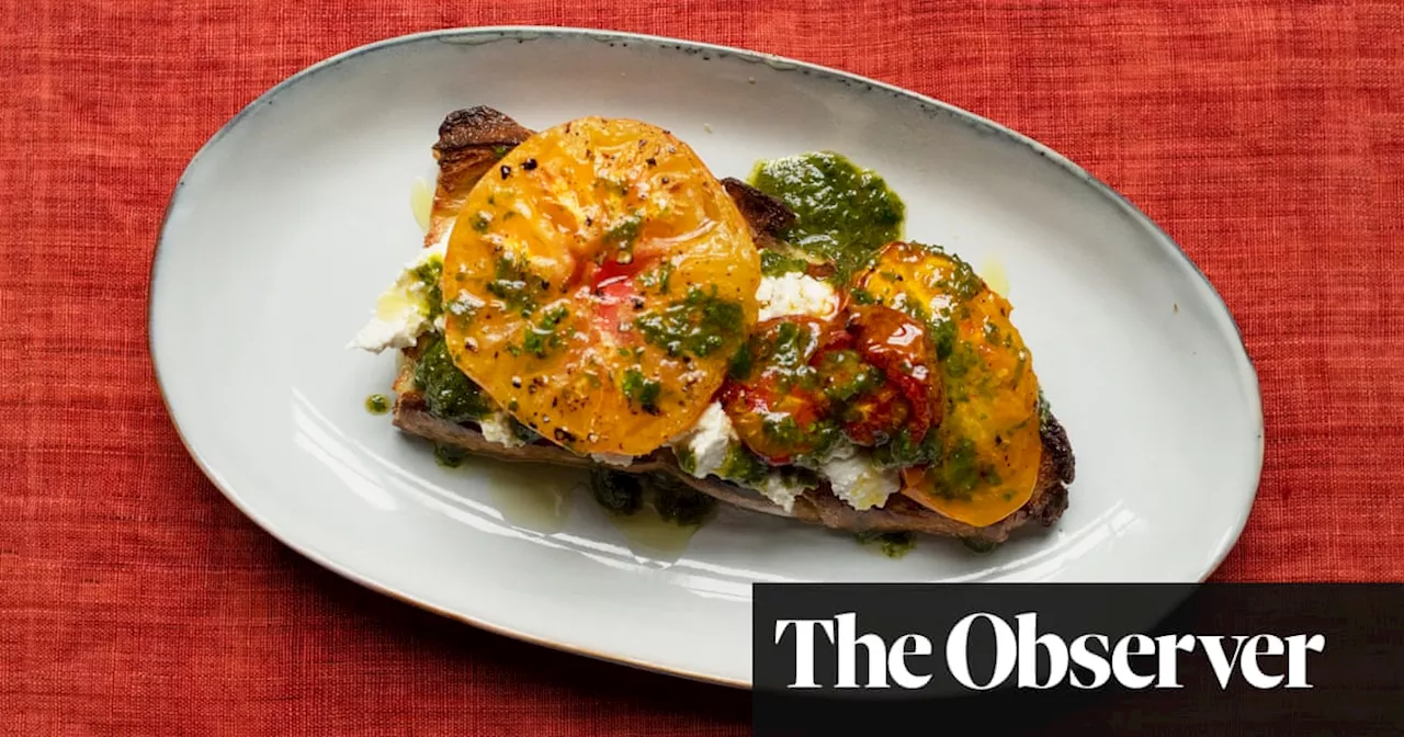 Nigel Slater’s recipe for tomato, ricotta and basil toasts