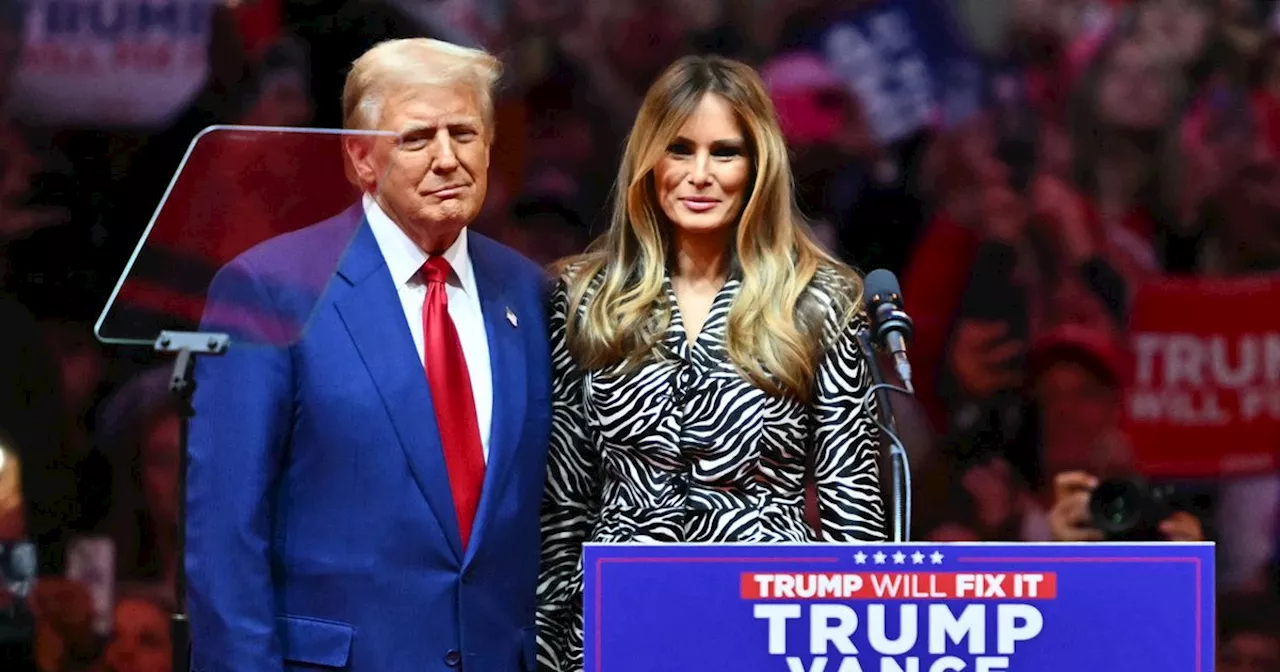 Melania's Donald Trump rally appearance 'uncomfortable' - strange detail spotted