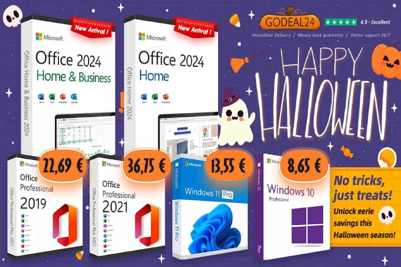 Promos d’Halloween : prix mini sur le dernier Microsoft Office 2024 et Windows 11 Pro