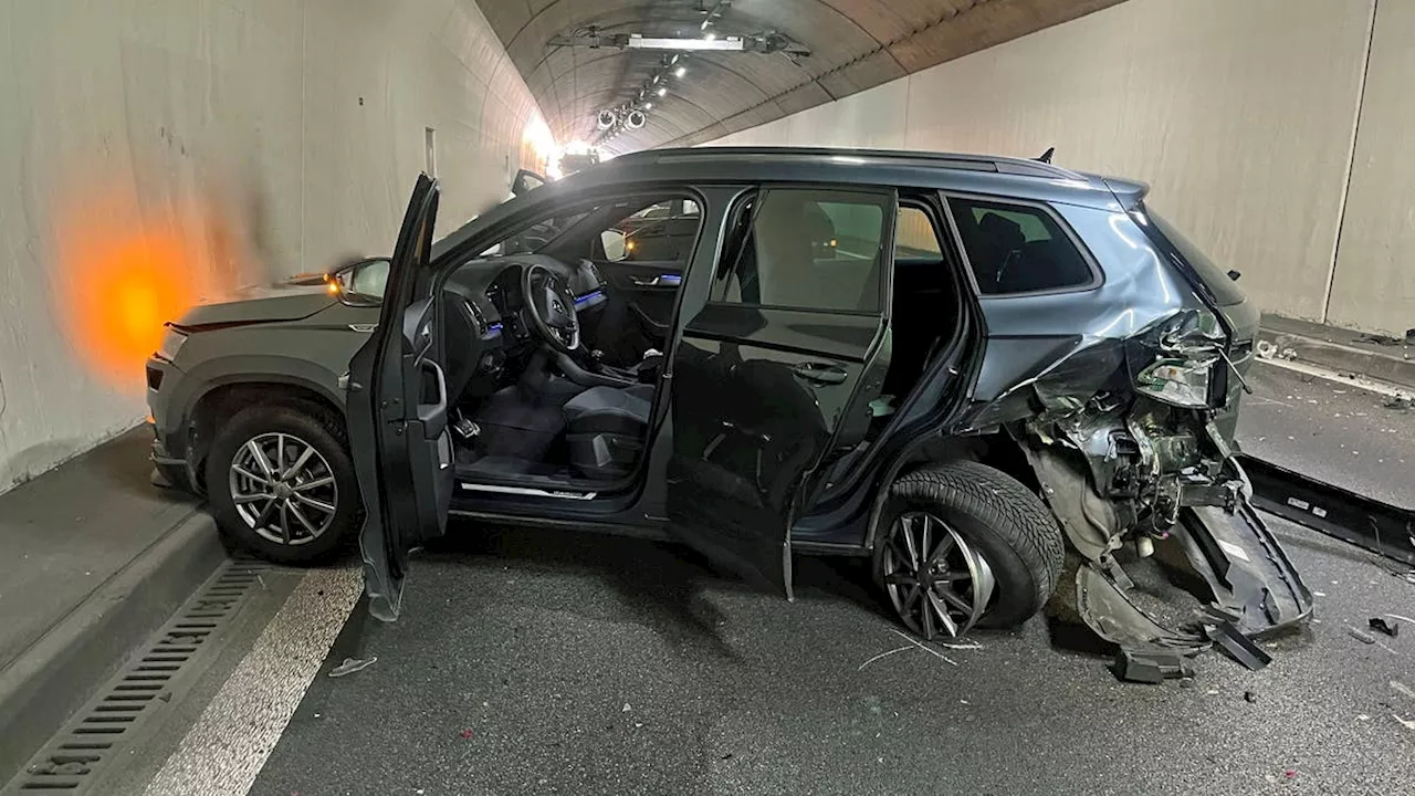 Auffahrunfall im Rathausen-Tunnel führte zu grossem Rückstau auf der A14