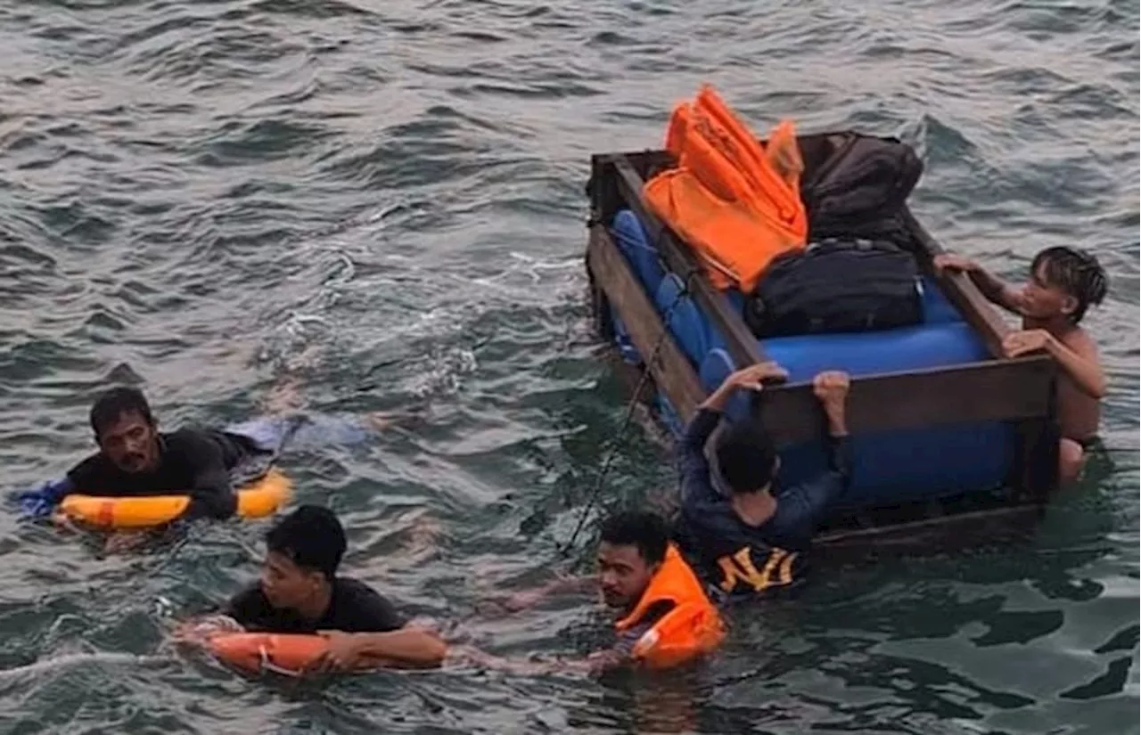 6 ABK dari Kapal Tenggelam di Perairan Pulau Karimun Anak Berhasil Diselamatkan Tim Gabungan