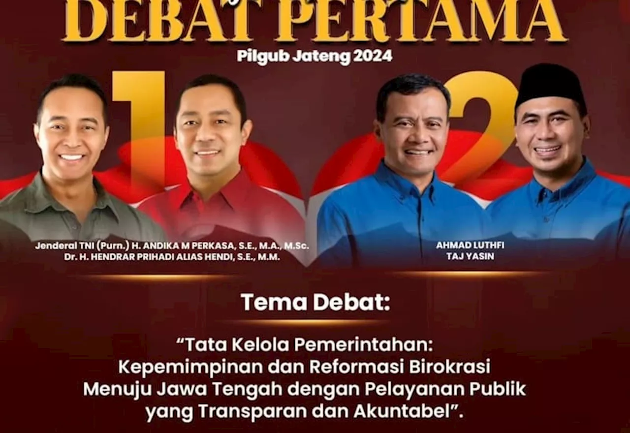 Debat Perdana di Pilgub Jawa Tengah Hadirkan 6 Guru Besar sebagai Panelis