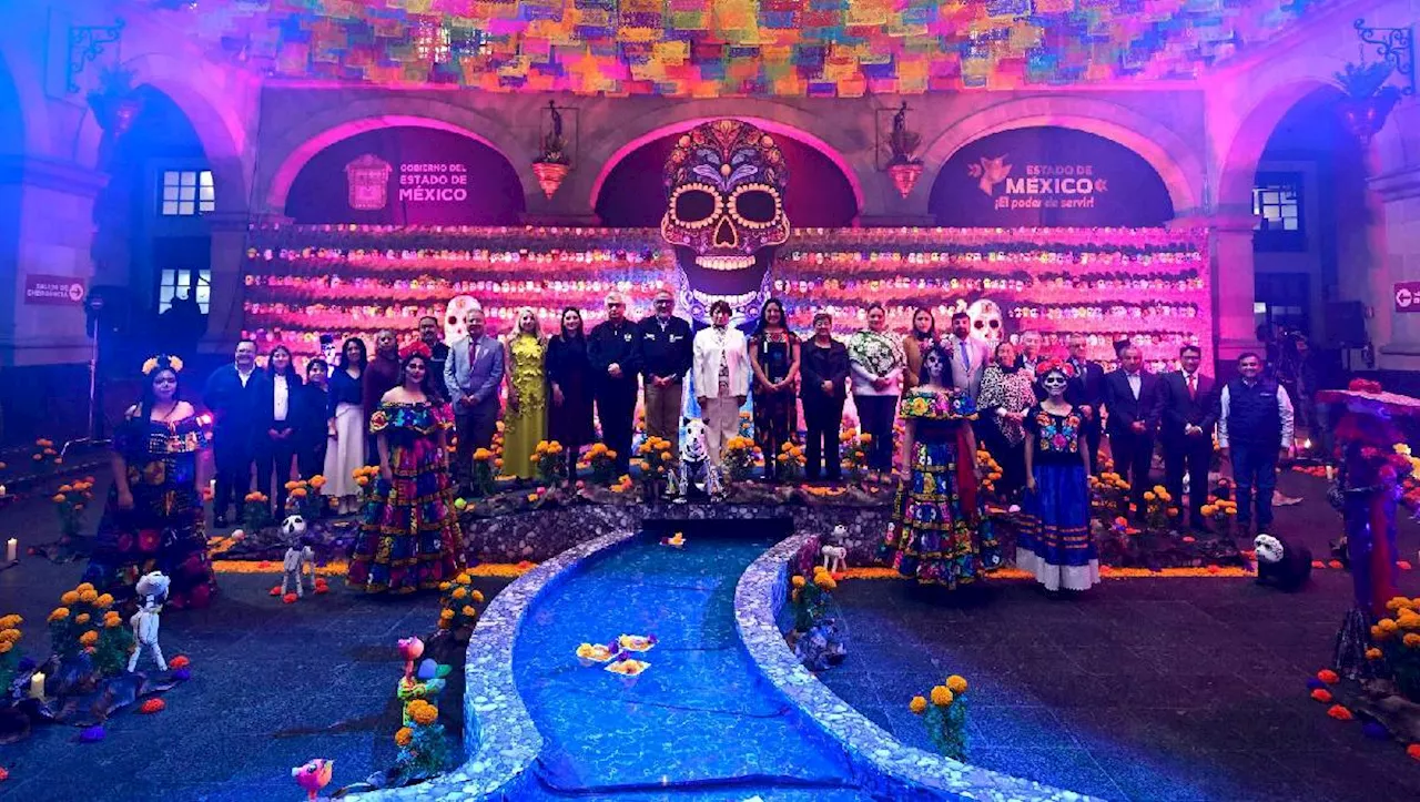 Delfina Gómez inaugura Ofrenda Monumental de Día de Muertos 2024 en Edomex; así luce