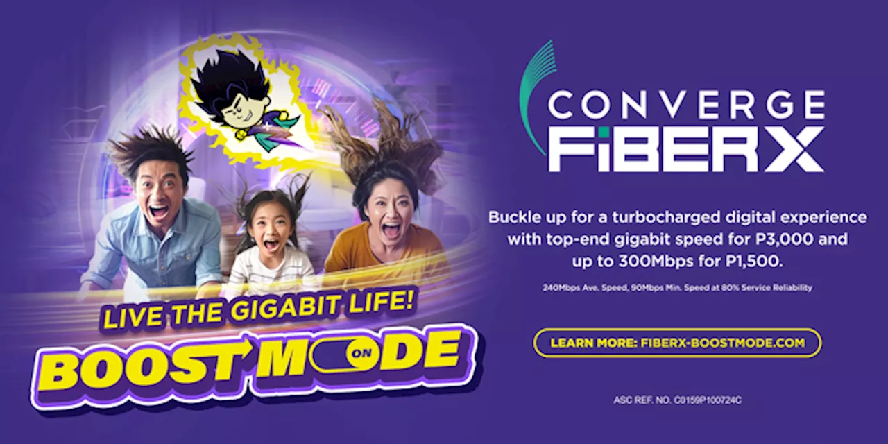 Converge FiberX on Boost Mode: Gigabit internet speeds at the lowest price ever