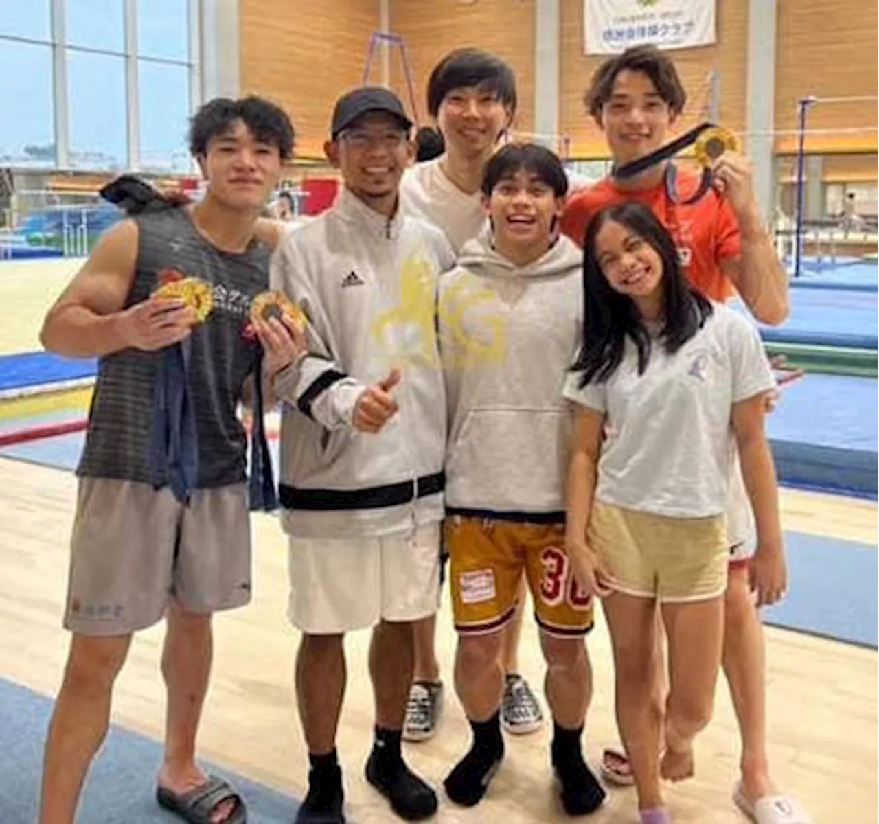 Karl, Elaiza Yulo meet Japanese Olympic medalists at Japan camp