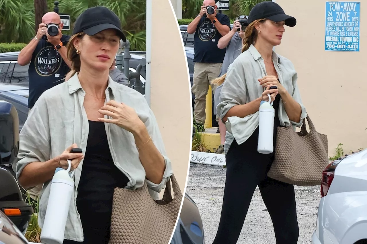 Pregnant Gisele Bündchen conceals baby bump in first outing as birthing plan is revealed