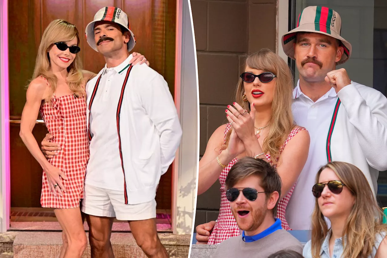 Kelly Ripa and Mark Consuelos recreate Taylor Swift and Travis Kelce at the US Open for Halloween