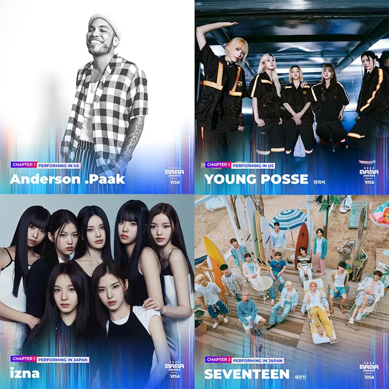 「2024 MAMA AWARDS」ホストにパク・ボゴム、Newホスト キム・テリが電撃発表！SEVENTEEN、izna、YOUNG POSSE、海外アーティストANDERSON.PAAK出演決定！