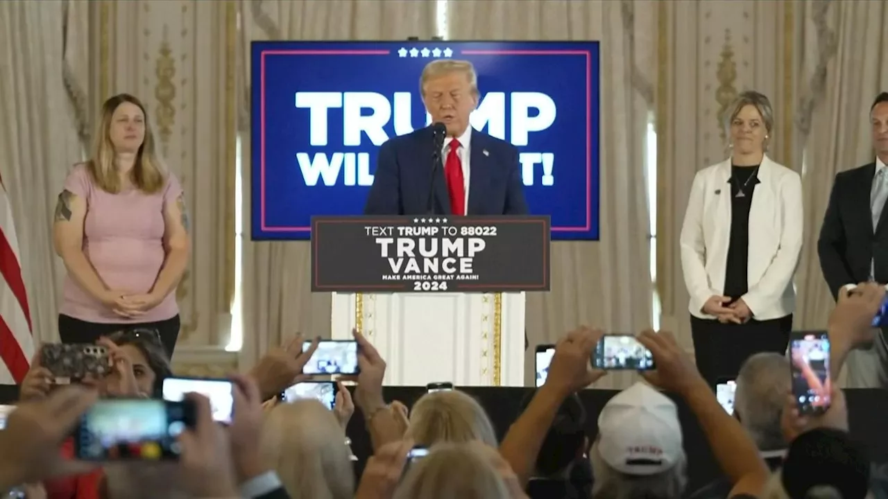 US election latest: Trump speaking at Mar-a-Lago after keeping crowds waiting