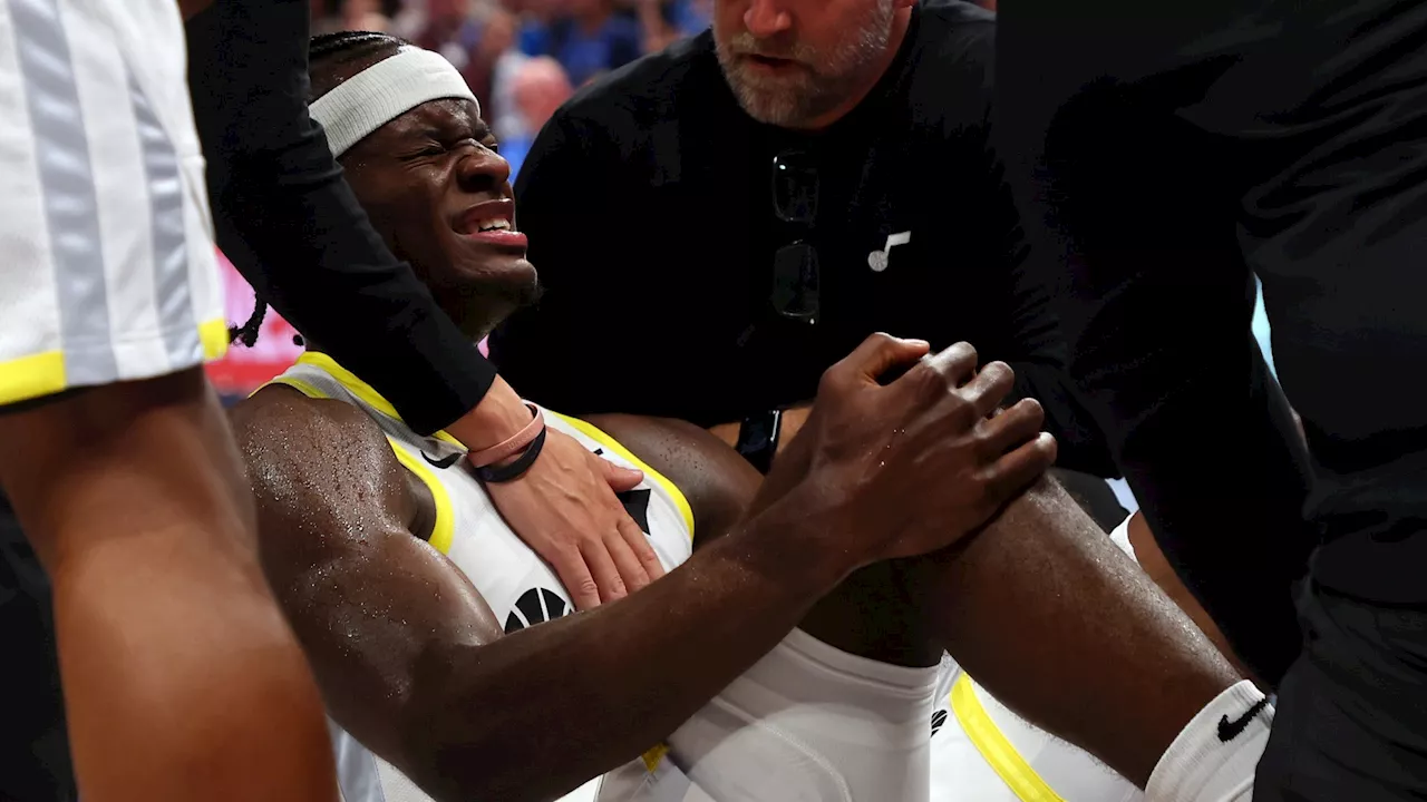 – Teammates look away in horror as Utah Jazz star suffers gruesome injury...