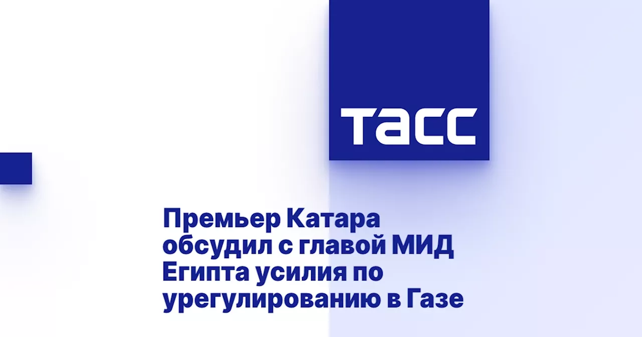 Премьер Катара обсудил с главой МИД Египта усилия по урегулированию в Газе