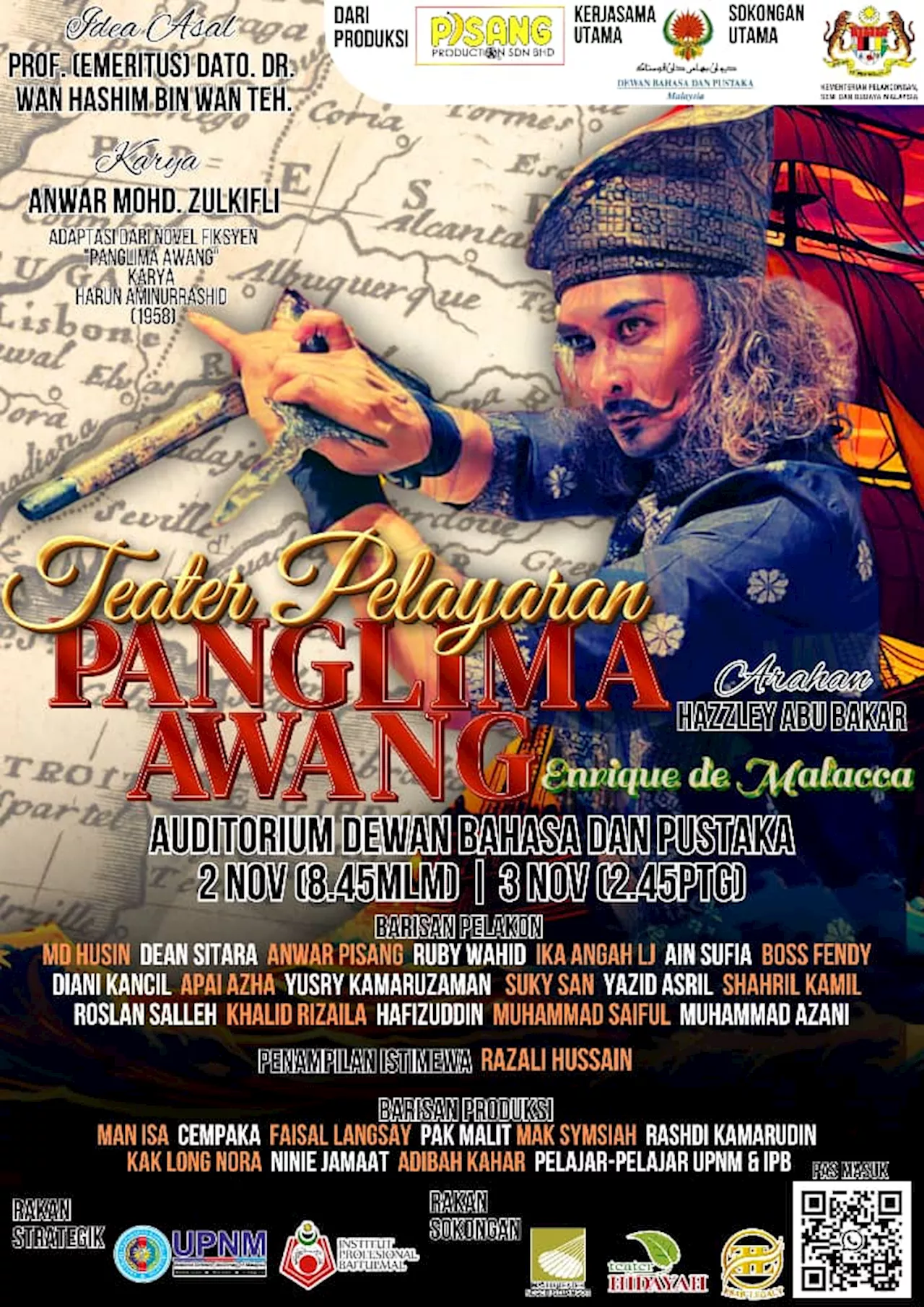 Teater klasik “Pelayaran Panglima Awang” di auditorium DBP November ini