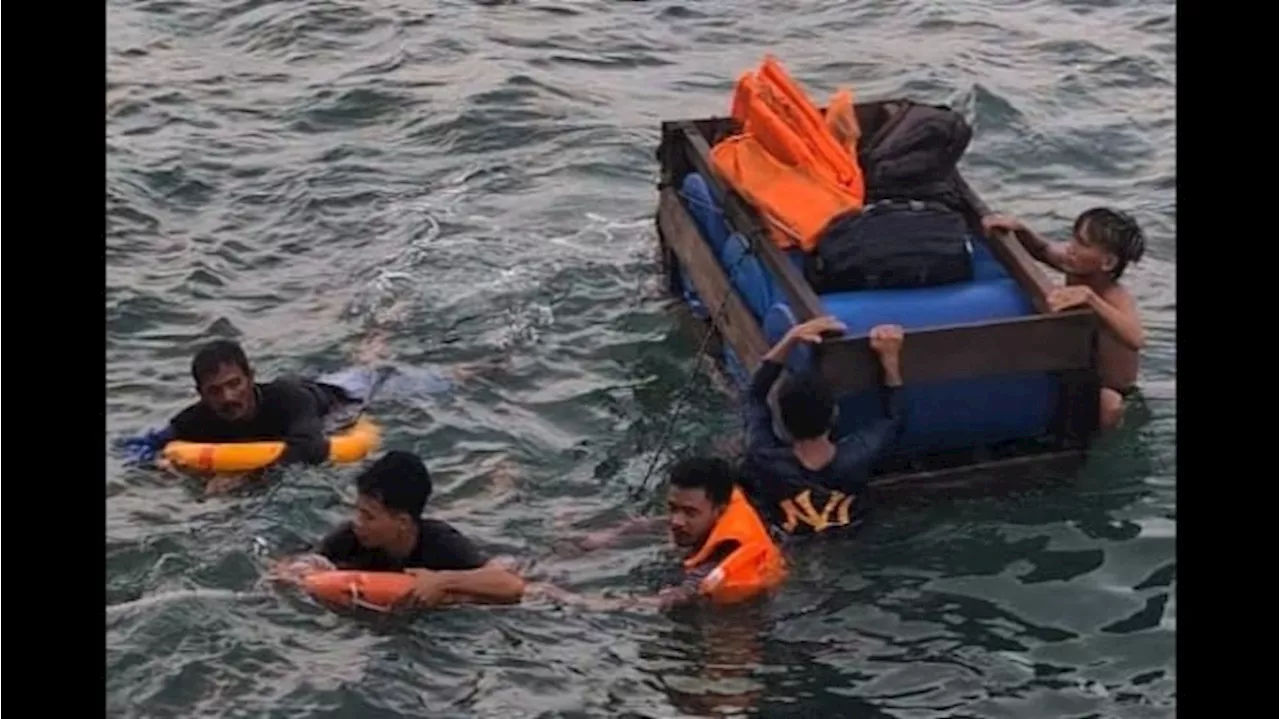 Sinergi Bea Cukai Selamatkan Enam ABK dari Kapal Tenggelam di Perairan Pulau Karimun Anak