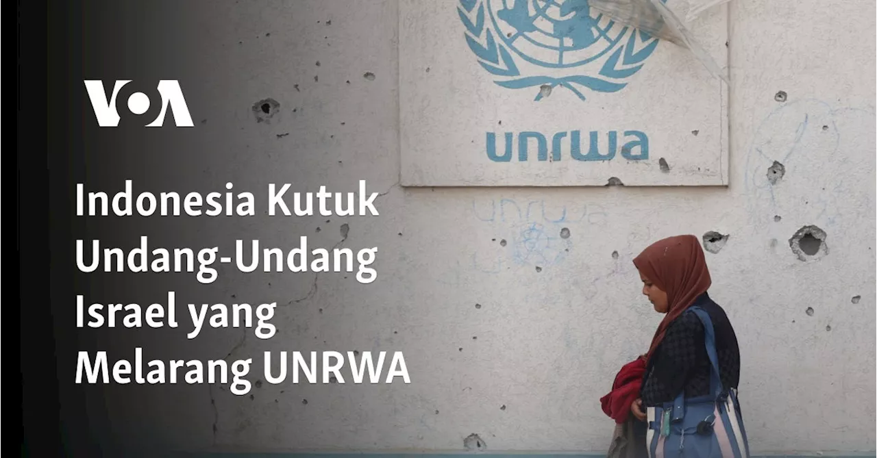 Indonesia Kutuk Undang-Undang Israel yang Melarang UNRWA