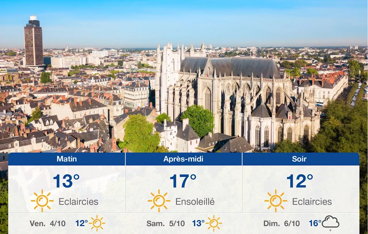 Météo Nantes: prévisions du jeudi 3 octobre 2024