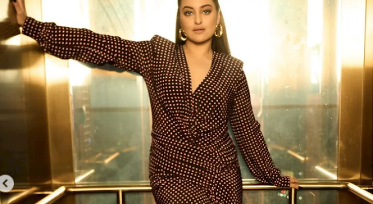 Sonakshi Sinha radiates charm in foulard print crepe maxi