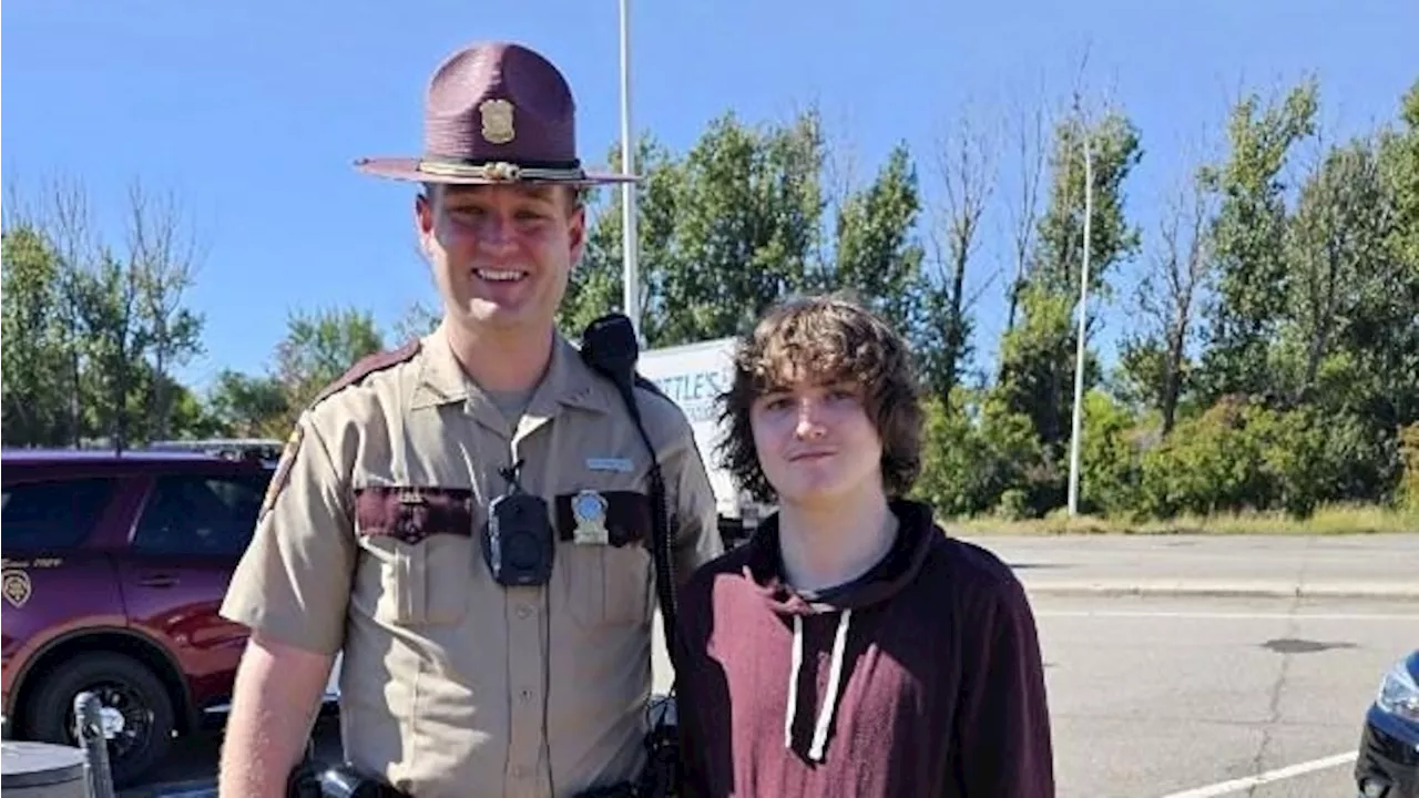 Teen reunites with trooper who saved his life during runaway car incident