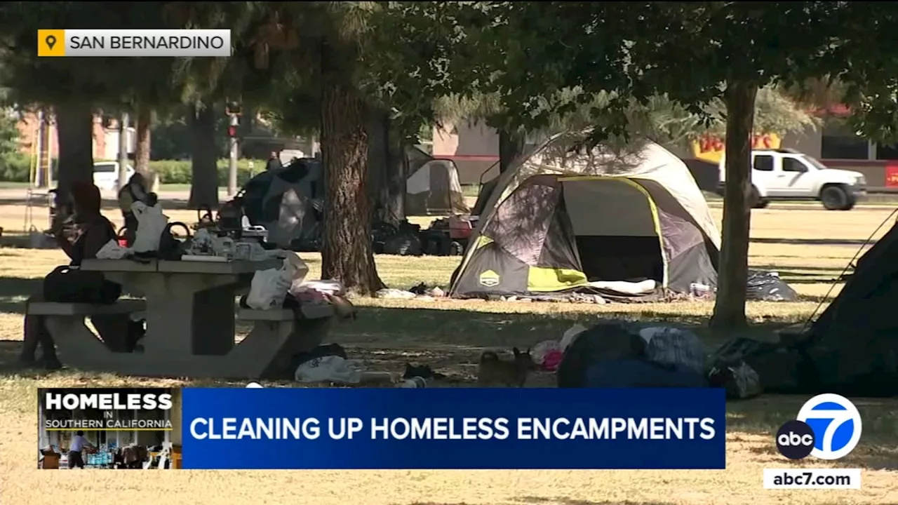 San Bernardino to resume homeless encampment cleanups after agreement reached with ACLU