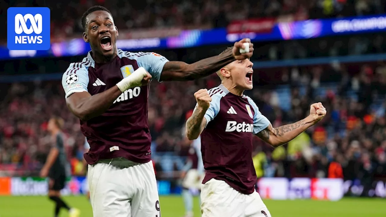 Aston Villa cause Champions League upset, beating Bayern Munich 1-0 in Birmingham with Prince William watching on