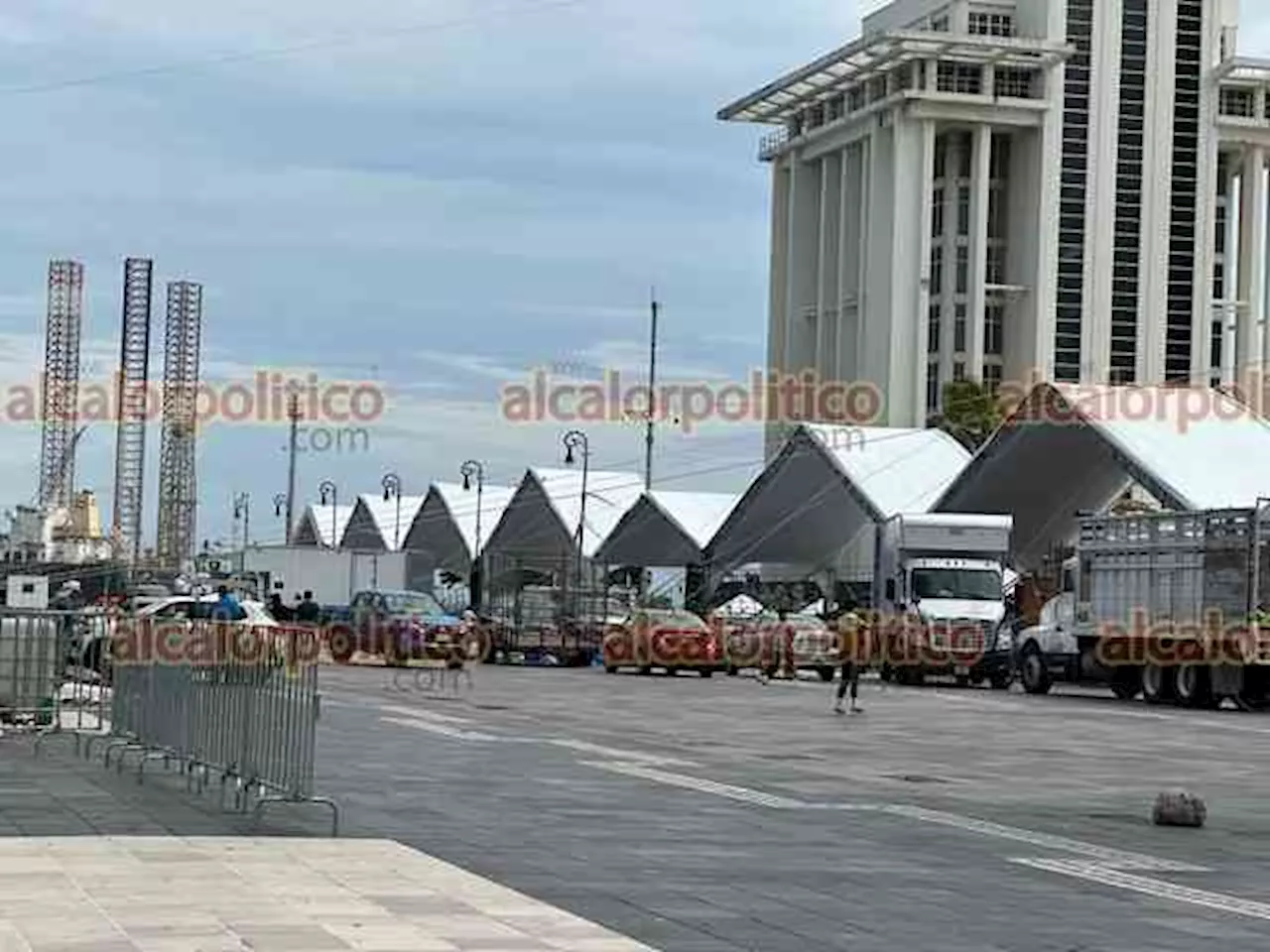 Cierran Macroplaza del Malecón y calles de Veracruz Puerto por evento de SEMAR