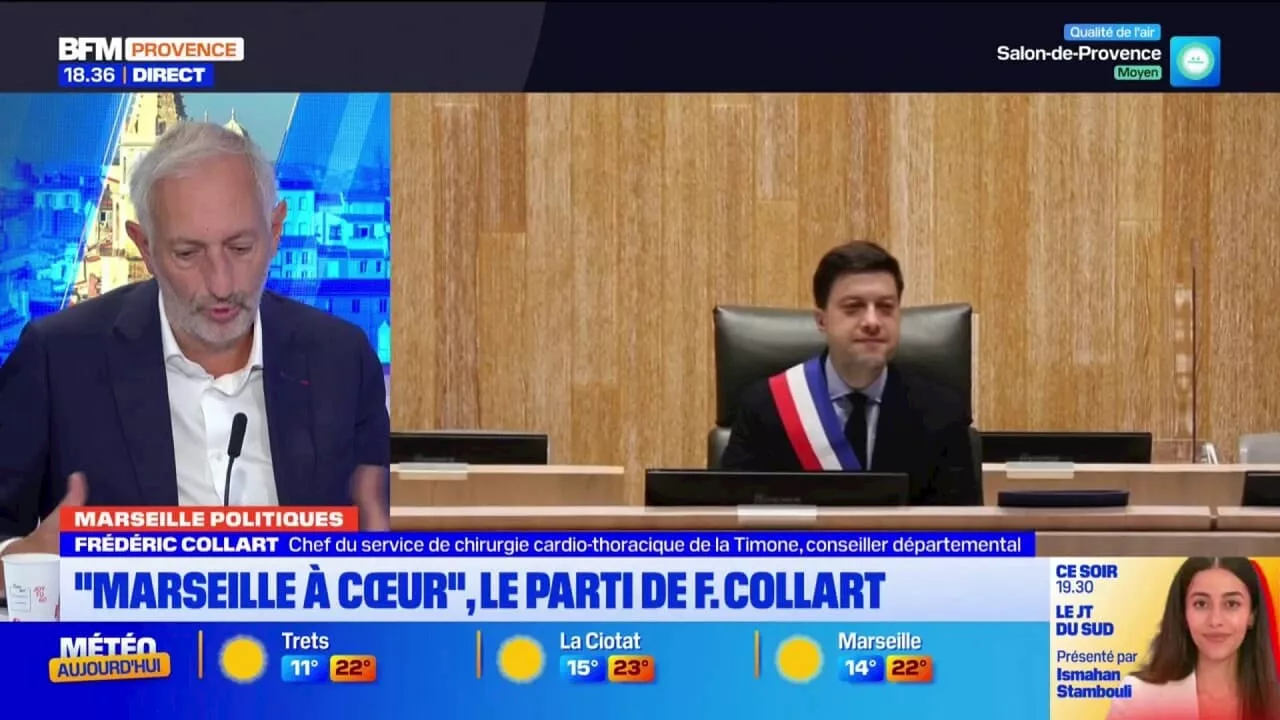 Frédéric Collart présente son parti 'Marseille à cœur', créé avec plusieurs acteurs de la société civile