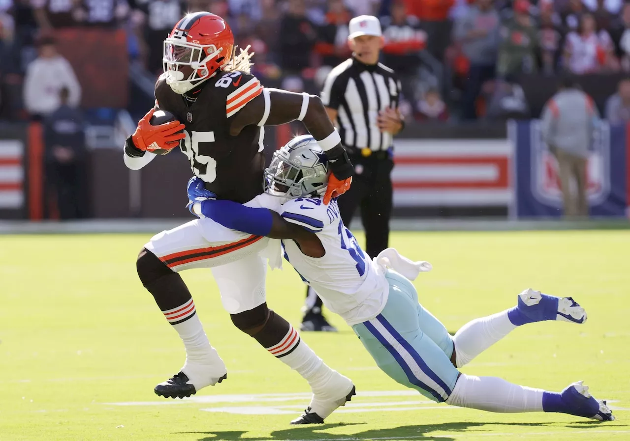 Browns Tight End David Njoku Practices Limited Ahead of Commanders Game