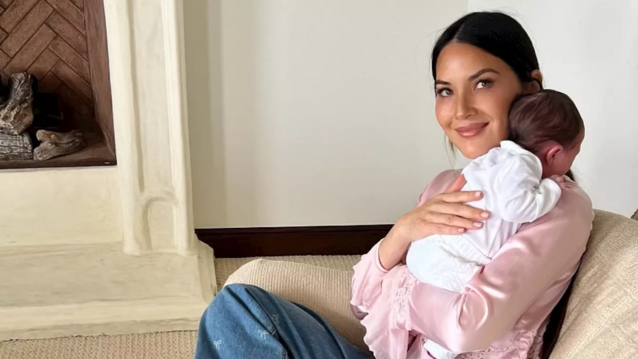 Olivia Munn holds baby daughter Méi June Mulaney in sweet snap marking Breast Cancer Awareness Month