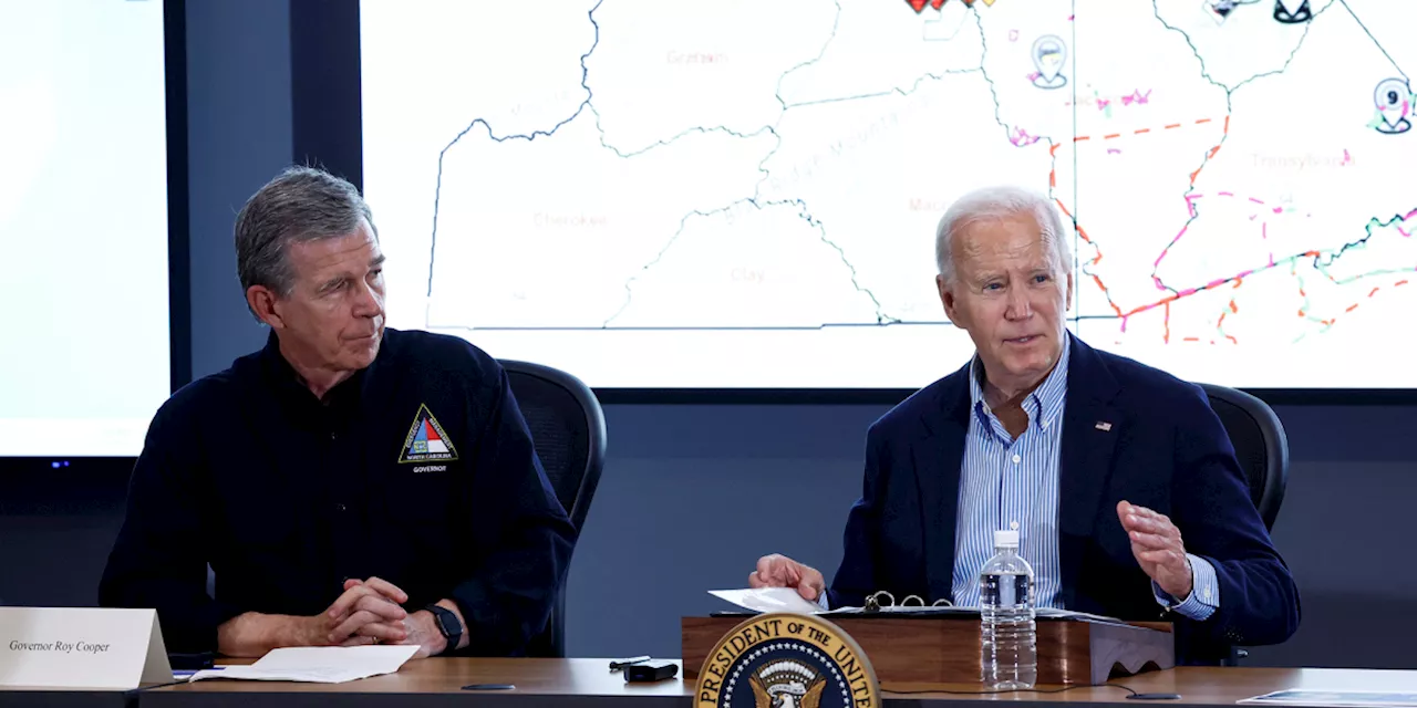 Biden y Harris visitan zonas que resultaron afectadas por el paso del huracán Helene