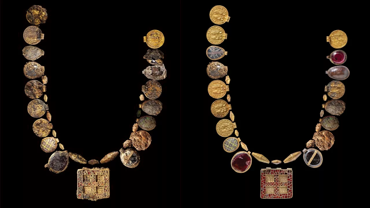 The Harpole Treasure includes one of the most valuable pieces of ancient jewelry found in Britain