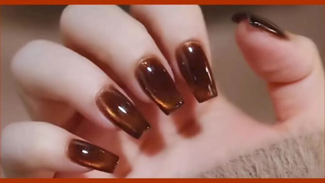 Amber nails: le unghie effetto ambra per la manicure autunnale