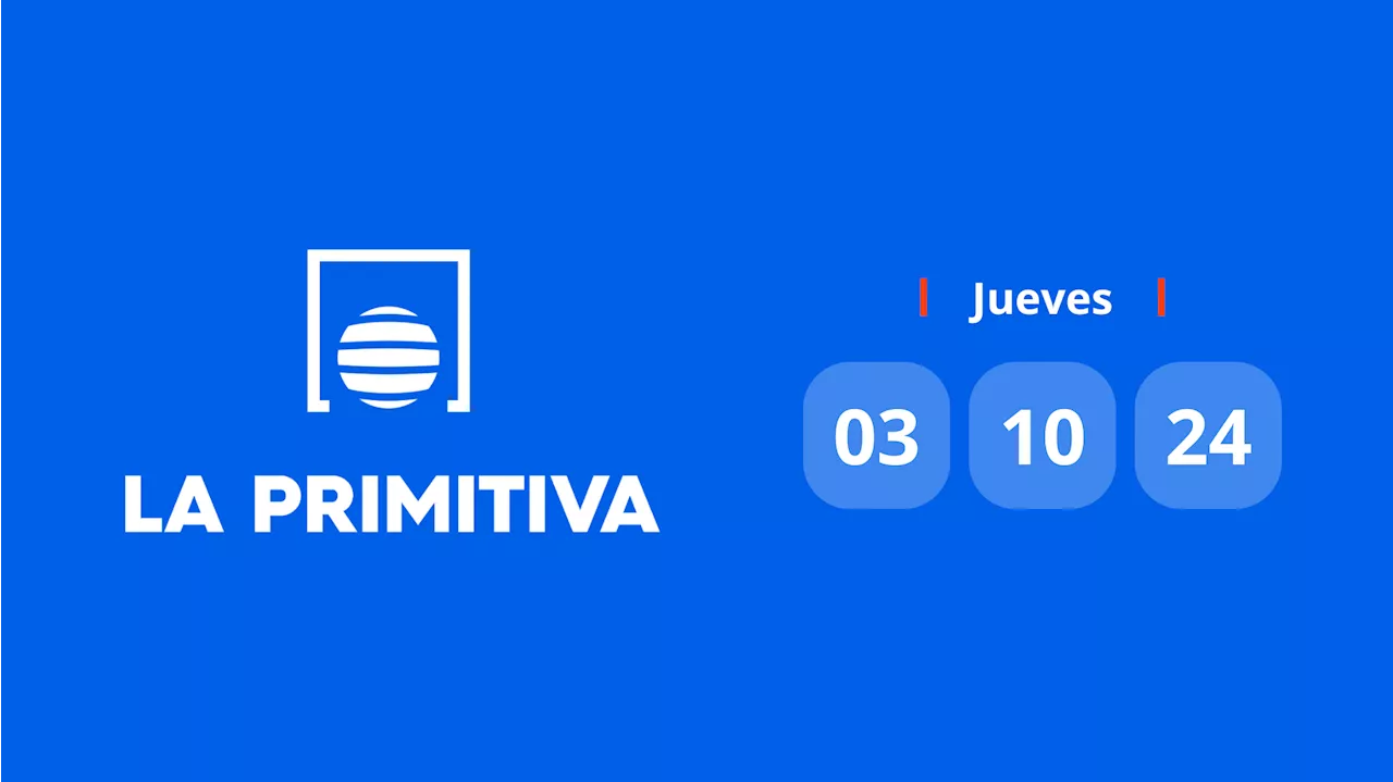 Resultado de La Primitiva: comprobar número hoy jueves 3 de octubre de 2024