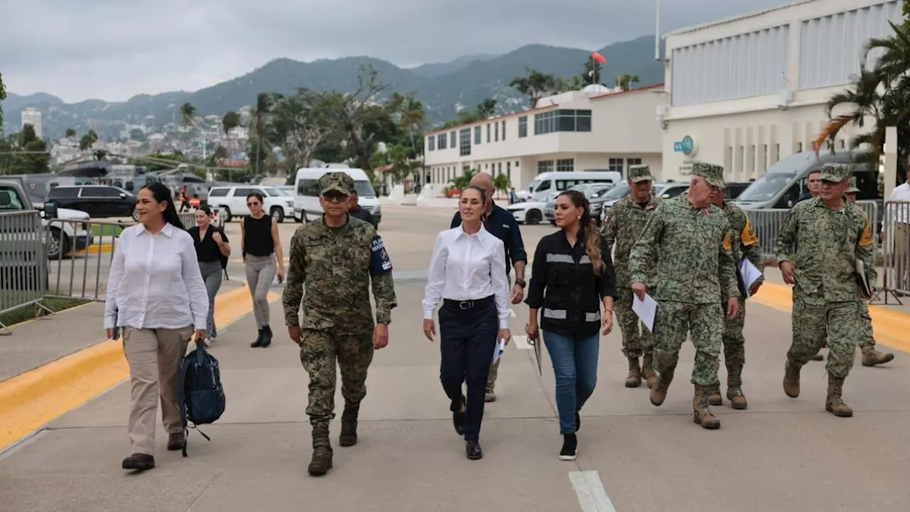 Urge Claudia agua y limpiar vías en Acapulco