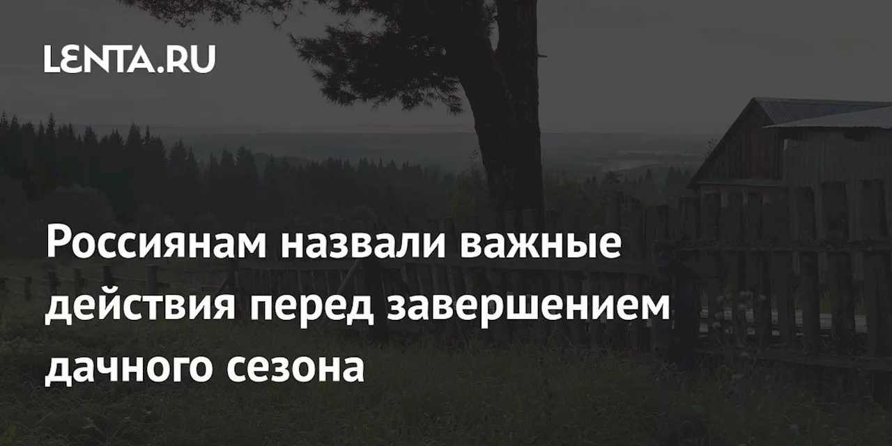 Советы депутата по подготовке дачного участка к зиме