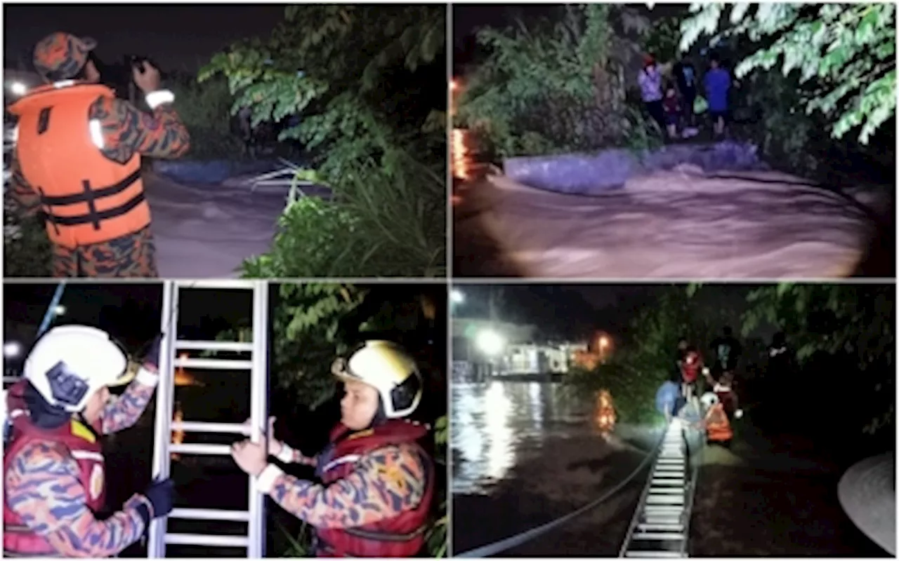 Water surge traps five, including boy, in Cheras; Fire Dept uses ‘river crossing’ technique for rescue