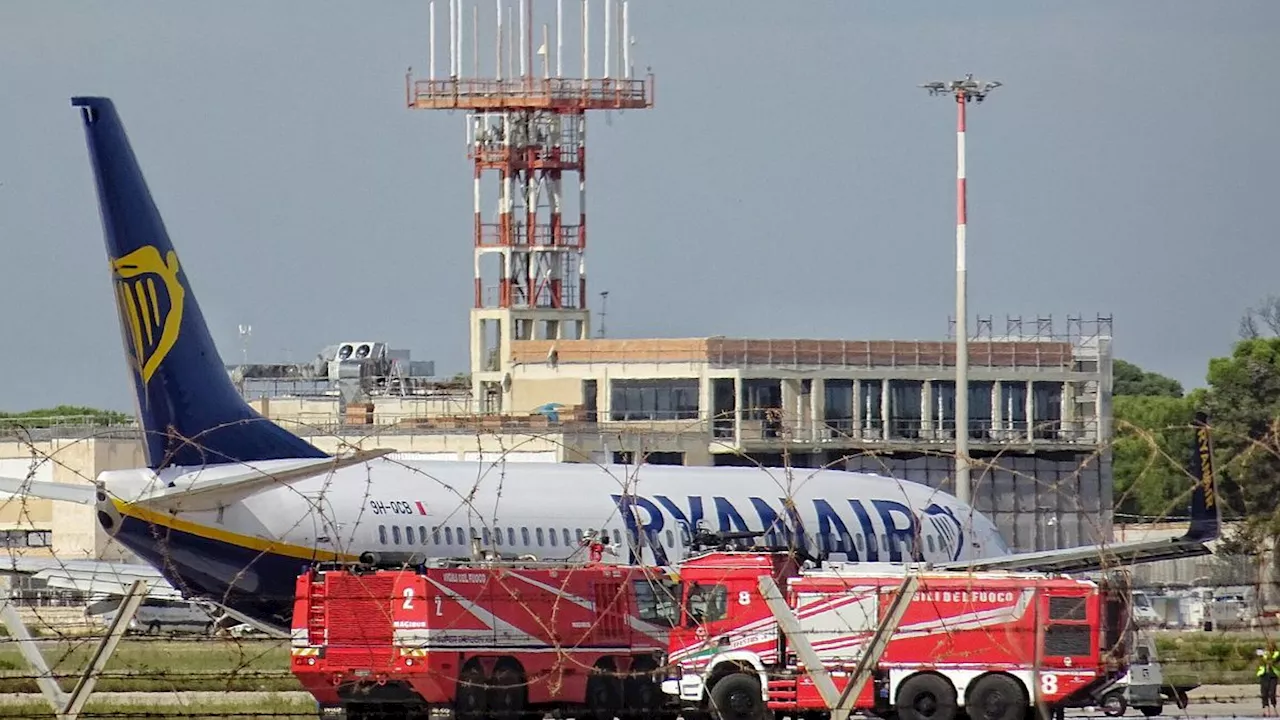 Brindisi, principio di incendio su aereo: passeggeri evacuati