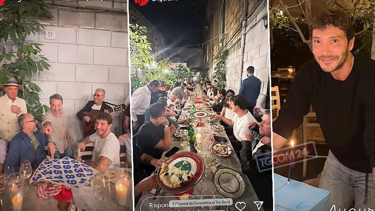 Stefano De Martino festeggia i 35 anni a Napoli con amici e parenti