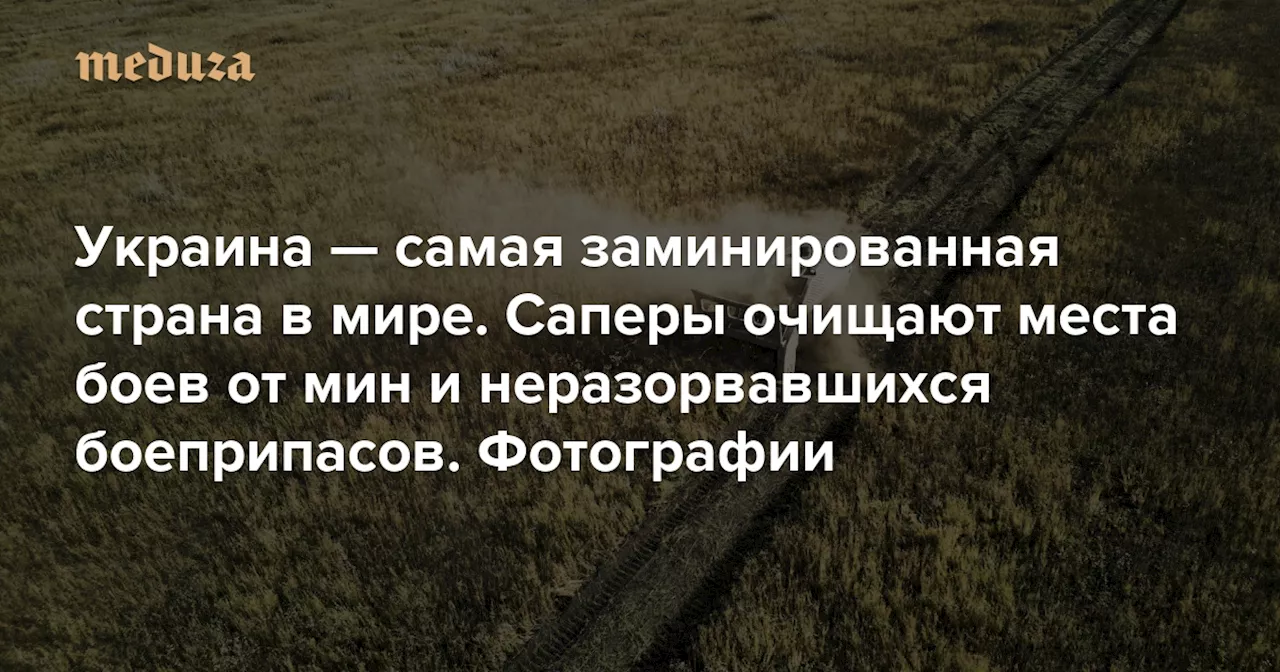 Украина — самая заминированная страна в мире. Саперы очищают места боев от мин и неразорвавшихся боеприпасов. Фотографии — Meduza